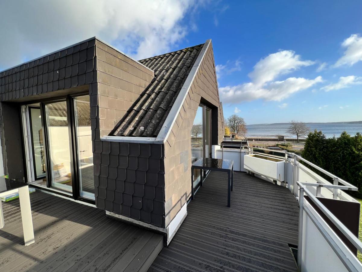Beach House II - Penthousewohnung In Bestlage Mit Sonniger Dachterrasse Und Top Meerblick Harrislee Dış mekan fotoğraf