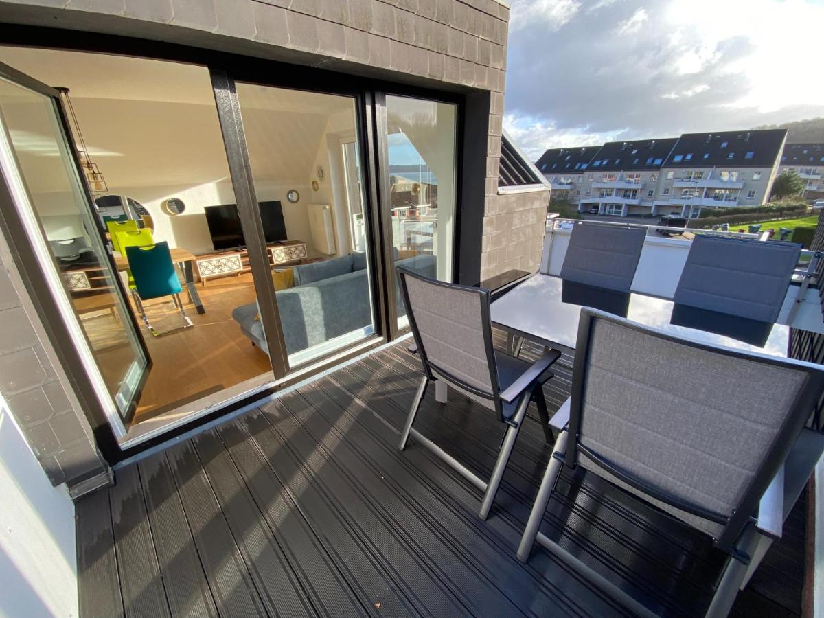 Beach House II - Penthousewohnung In Bestlage Mit Sonniger Dachterrasse Und Top Meerblick Harrislee Dış mekan fotoğraf